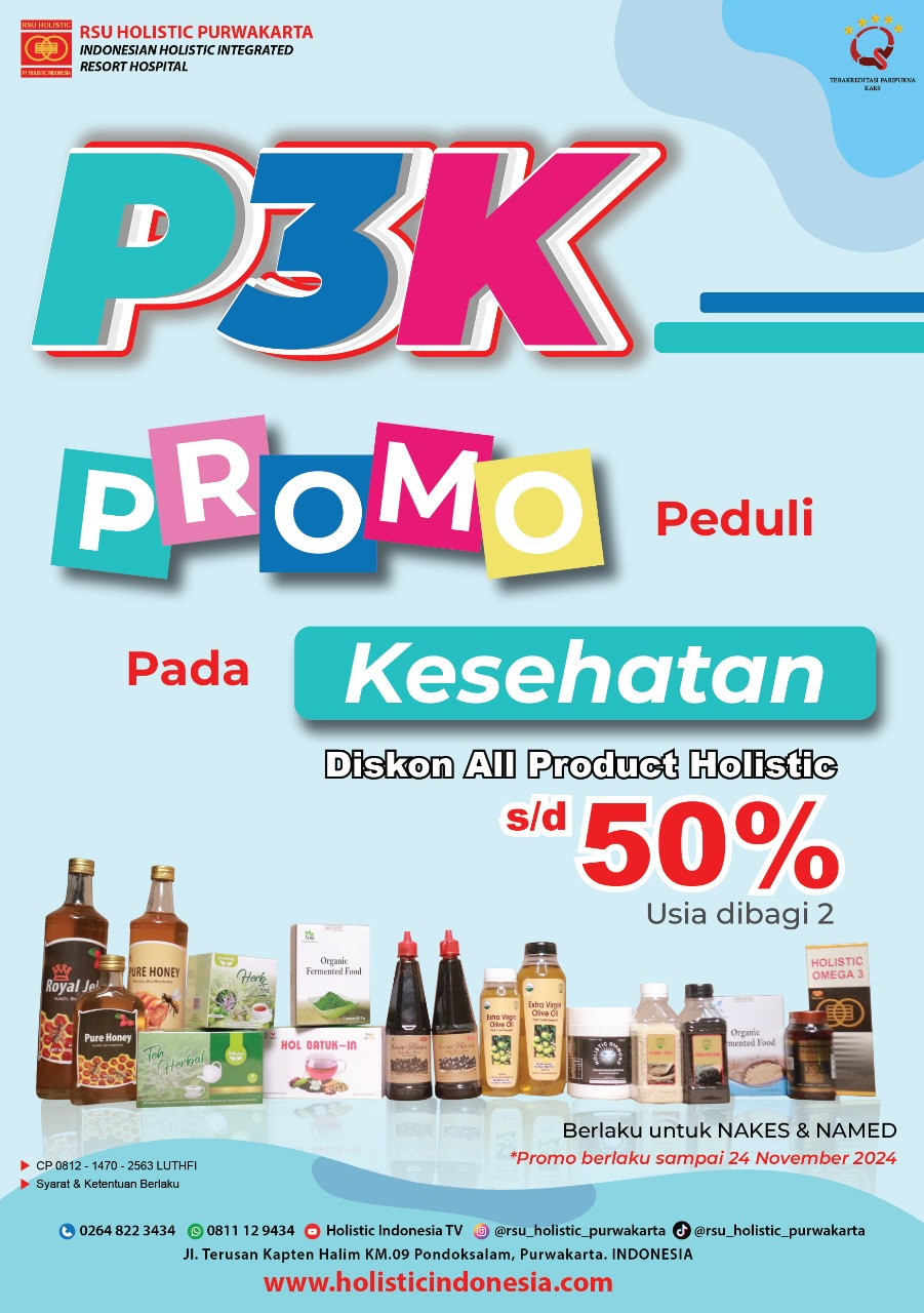 Disc s/d 50% untuk semua product Holistic